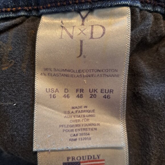 NYDJ Straight Leg Dark Wash Jeans Plus Size 16 - Picture 9 of 9